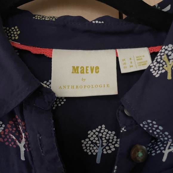 Mauve by Anthropologie blue blouse - Picture 3 of 3